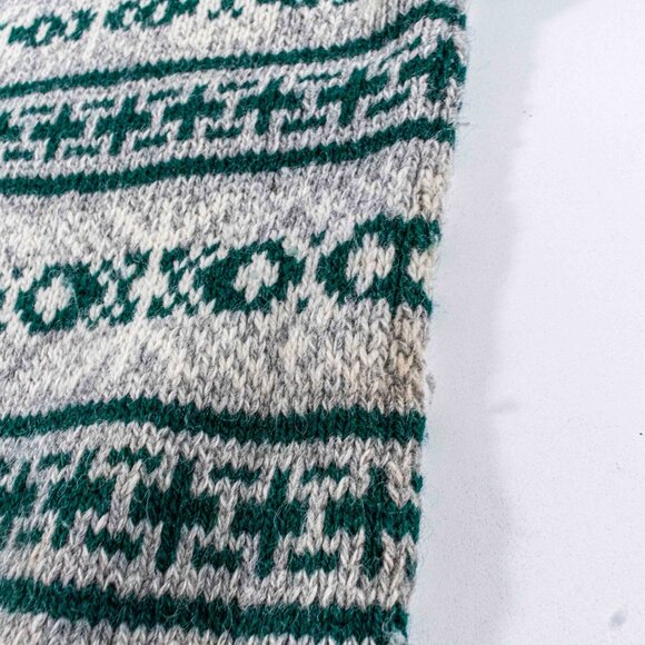 Eddie Bauer Wool Nordic Sweater Men Large L Vintage 90s Fair Isle Knit Gorpcore - Picture 8 of 10